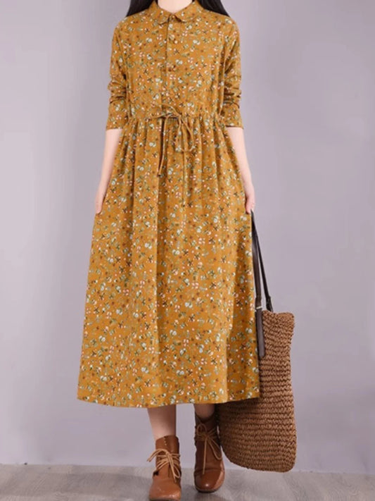 Ophelia Vintage Floral Midi Dress