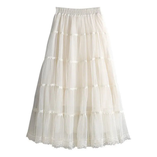 Blush Tulle Midi Skirt