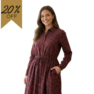 Ophelia Vintage Floral Midi Dress